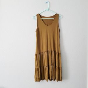 Garnet Hill Jersey Knit V-neck Lounge Oversized Lagen Look Dress size M